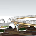 Colorful Children's Playground With Curved Structures Climbing Elements And Safe Design