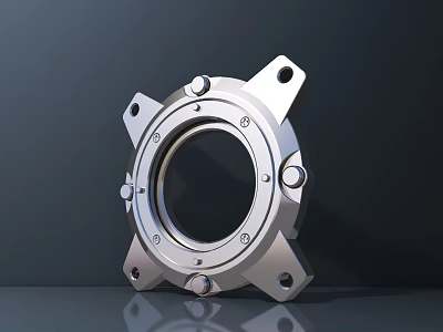 Tire Metal Hub Component With Bolts And Holes For Vehicle Wheel Construction 3d model
