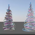 Colorful Spiral Shaped Commercial Equipment Structures For Outdoor Decorative