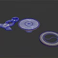 Transparent Organ Models And Hair Samples With Circular Displays And Metallic Borders