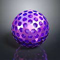 Purple Hexagonal Decorative Furniture Ball With Hollow Design For Home Interior