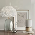 Modern Table Lamp Glass Feather Table Lamp 3d model