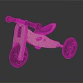 Wooden Kids Tricycle Featuring Black Wheels Seat And Simple Design For Children