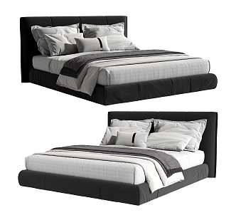 Double bed 3d model