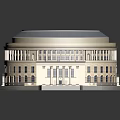 Intricate Circular Building Model With Multi level Dome And Classical Columns Structure 3d model