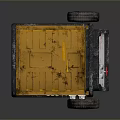 Portable Yellow And Black Generator With Control Panel Buttons Knobs And Wheels