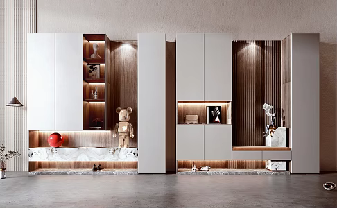 Modern shoe cabinet shoe cabinet combination 3d model