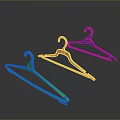 Colorful Plastic Clothes Hangers In Green Red Blue For Wardrobe Organization