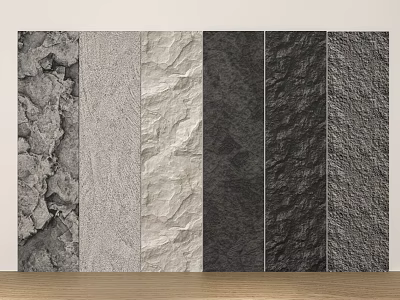 Natural Stone And Wood Textures For Wall Surface Decoration Samples 3d model
