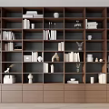 Modern bookcase 3d model