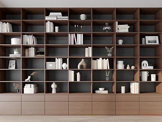 Modern bookcase 3d model