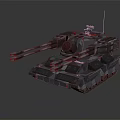 Futuristic Military Tank With Dual Cannons Armored Body And Advanced Tech Equipment