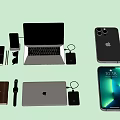 Computer Notebook Office Supplies 3d model