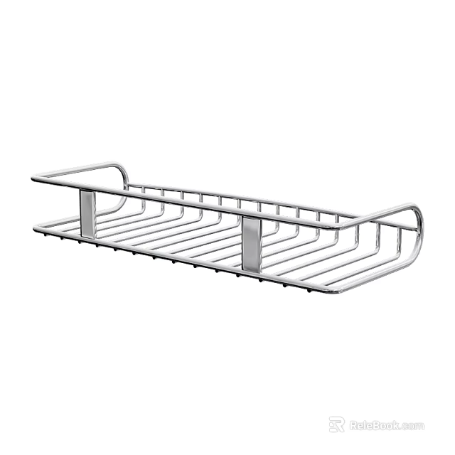 Stainless Steel Bathroom Shower Caddy Storage Rack for Daily Washing Supplies Organization 3d model 
