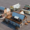 Traditional Rural Self Built Houses Featuring Brick Stone Wooden Structures Metal Roofs And Balconies