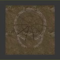 Circular Building Structure With Stone Walls Wooden Frame And Wooden Door On Earthen Ground