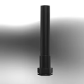 Black Cylindrical Pipe Fittings With Hexagonal Tops For Industrial Applications