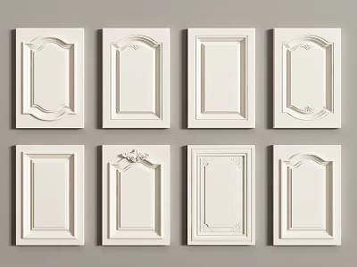 Different Styles Of White Cabinet Doors For Kitchen 3d model