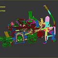 Modern Engine Racing Engine Racing Engine Car Engine 3d model