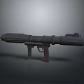 Sci Fi Long Barrel Rifle With Tactical Grip And Scope Design 3d model