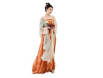 Chinese woman ancient beautiful woman 3d model