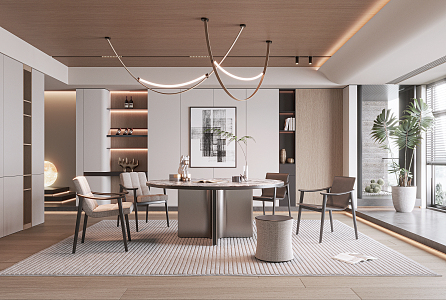 Modern Minotti Restaurant 3d model