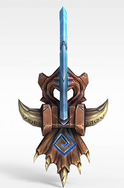 Tech Exhibition Hall Showcasing Futuristic Metallic Blue Structure With Wooden Accents 3d model