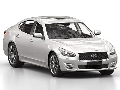 White Luxury Sedan With Modern Sleek Exterior Alloy Wheels And Chrome Accents 3d model
