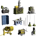 Industrial Equipment Collection Featuring Lathes Drills Valves Pumps And Mechanical Tools
