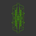 3D Model of Mechanical Component with Geometric Structure and Support Base