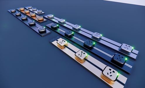 Modern socket switch 3d model