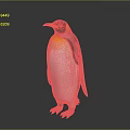 King Penguin With Yellow Neck Black Back And White Belly Standing On Gray Background