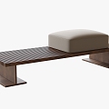 Modern Bed End Stool Bench 3d model