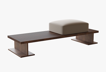 Modern Bed End Stool Bench 3d model