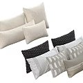 Modern Decorative Pillows In Beige Black Gray With Various Designs And Textures