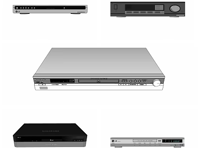 Modern Headphone Audio Systems With Sleek Design Control Panels And Interfaces 3d model