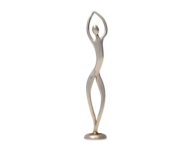 Modern Abstract Metal Human Figure Sculpture For Interior Decor 3d model