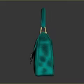 Stylish Green Snakeskin Texture Handbag With Golden Handle and Snake Head Decoration For Daily Use