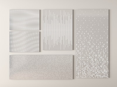 Modern Perforated Panel View Wall Enclosure Perforated Panel Hollow Panel Partition Aluminum Transmissivity Panel model