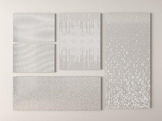 Modern Perforated Panel View Wall Enclosure Perforated Panel Hollow Panel Partition Aluminum Transmissivity Panel 3d model