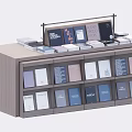 library bookcase 3d model