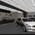 Modern Car Dealership Showroom With Luxury Vehicles On Display And Interior Design