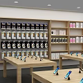 Apple Store Interior With Logo Display Tables And Product Showcases 3d model