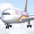 Commercial Passenger Airplane With Cockpit Economy Class First Class And 7 Color Paint Schemes