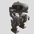 Gray Mechanical Robot Number 16 Featuring Industrial Structure With Multiple Arms And Legs 3d model