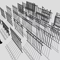 Various Wrought Iron Fences With Decorative Patterns And White Gate Design