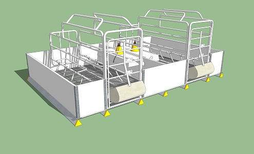 modern pig farm maternity bed maternity bed 3d model