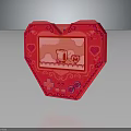 Heart Shaped Red Electronic Game Console With Cartoon Screen And Control Buttons