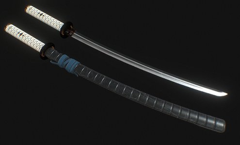 Weapon Samurai Swords 3d model