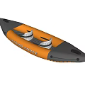 Halong Troy Inflatable Kayak With Yellow Gray Design And Two White Seats